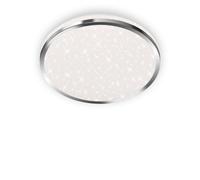 Briloner Mains-Powered Led Chrome Star Decor Ceiling Lamp (Dia)28Cm