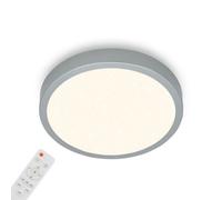 Round LED Ceiling Light Lamp Star Decor CCT Remote Control Dimmable 38cm Silver