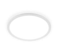 BRILONER - LED Ceiling Light, Slim, Backlight, Neutral White, IP44 Splash-Proof, Bathroom Light, Bathroom Lights Ceiling, LED Panel, Kitchen Lights, 29 x 3 cm, White