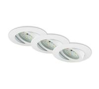 Set of 3 LED Recessed Lights Downlights Spotlight Adjustable Tilt Dimmable White