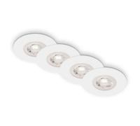 Briloner Mains-Powered Led White Dimmable Recessed Downlights Pack Of 4