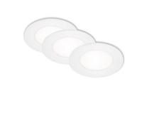 Set of 3 LED Recessed Downlights Spotlights Slim Adjustable Neutral White 4000K
