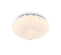 BRILONER - LED Ceiling Light with Starry Sky Effect, Warm White 3000K, Wavy Edge Design, Ceiling Lights Living Room, LED Lights for Bedroom, Kitchen Light, 28.5 x 7.5 cm, White