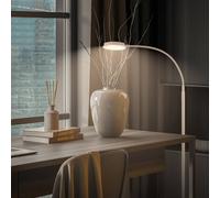 Briloner Megg LED floor lamp, beige, metal, 3,000 K, touch dimmer