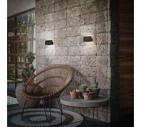 Briloner Meluna rechargeable LED wall light, black, touch dimmer, USB