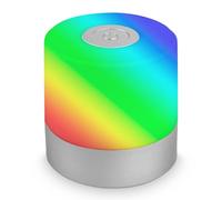 Rechargeable LED Lamp Bedside Table Camp Night Light RGB Portable 7cm Silver