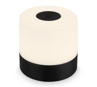 BRILONER Mini LED Table Lamp Wireless, Dimmable Bedside Lamp Touch, Desk Lamp, Reading Lamp, Table Lamp Outdoor & Indoor, USB-C, Camping Lamp, Warm White Light, 7 x 7 cm, Black
