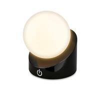 BRILONER - Mini LED Table lamp Wireless IP54 with Touch, dimmable in Steps, Rechargeable Battery & Light Source Exchangeable, Bedside lamp, Ball, LED lamp, Outdoor lamp, 10x8x9 cm, Black