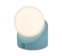BRILONER - Mini LED Table lamp Wireless IP54 with Touch, dimmable in Steps, Rechargeable Battery & Light Source Exchangeable, Bedside lamp, Ball, LED lamp, Outdoor lamp, 10x8x9 cm, Blue