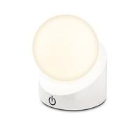 BRILONER - Mini LED Table lamp Wireless IP54 with Touch, dimmable in Steps, Rechargeable Battery & Light Source Exchangeable, Bedside lamp, Ball, LED lamp, Outdoor lamp, 10x8x9 cm, White