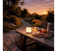 Briloner Mini Rechargeable Led Table Desk Lamp Chrome 2W 150Lm 2700K Ip44 Touch Dimmer