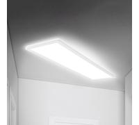 Briloner Move LED panel, sensor, 98 x 20 cm, IP44, plastic, white