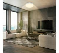 Briloner Nikan LED ceiling light, matt white, Ø 28.5 cm, 3,000 K