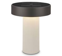 BRILONER - Poga Rechargeable LED Table Lamp, Solar Panel, Stepless Touch Dimmer, IP44, USB-C, Night Light, Battery Lamp, German Design Award Winner 2026, 16 x 20 cm, Offwhite Anthracite
