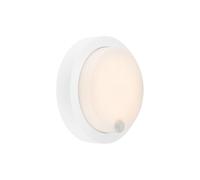 BRILONER Outdoor Lamp with Motion Sensor Wall Lamp with Battery 4 W 700 lm Wall Light Without Power Connection Warm White Light Colour 170 x 55 mm D x H White