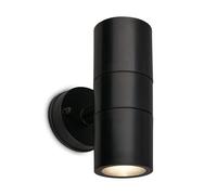 BRILONER - Outdoor Wall Light IP54, Protection Against Water Splashes and dust, GU10 Socket, max. 7W, Outdoor lamp, Outdoor Lighting, 16x7.5x11 cm, Black