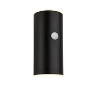 BRILONER - Outdoor Wall Light with Motion Sensor, Cordless, Dimmable, IP44 Splash-Proof, USB-C Charging, 3000 K, Memory Function and Timer, Battery Wall Light, Battery Lights, 7x8.5x15.5 cm, Black