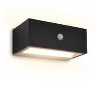 BRILONER - Outdoor Wall Light with Motion Sensor, Cordless, Dimmable, IP44 Splash-Proof, USB-C Charging, 3000 K, Memory Function and Timer, Battery Wall Light, Battery Lights, 18.5x9.5x7.5 cm, Black