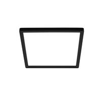 Briloner LED ceiling light Tava, black, 24x24 cm, plastic