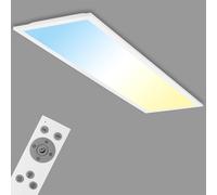 Briloner Piatto LED panel CCT remote control, 100x25, white