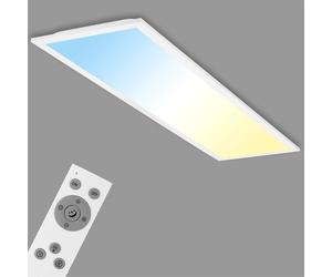 Briloner Piatto LED panel CCT remote control, 100x25, white