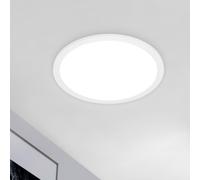 Briloner Piatto LED panel CCT remote control, round, white