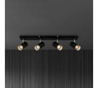 Briloner Plek GU10 downlight black/silver 4-bulb