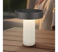 Briloner Poga LED rechargeable solar table lamp, antique white/anthracite, IP44