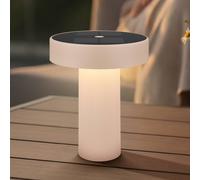 Briloner Poga LED rechargeable solar table lamp, beige, plastic, IP44