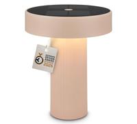 BRILONER - Poga Rechargeable LED Table Lamp, Solar Panel, Stepless Touch Dimmer, IP44, USB-C, Night Light, Battery Lamp, German Design Award Winner 2026, 16 x 20 cm, Beige