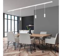 Briloner RAIL 230 V track lighting system, white, 4 LED pendants, length 1.5 m