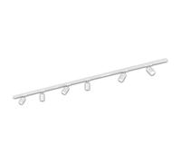Briloner - Rail Rail System Complete Set, 6X GU10 Adjustable spotlights, Power Supply, Ceiling Light Rail System, Spotlight Rail, Ceiling lamp, Spotlight, 2.25 m, White