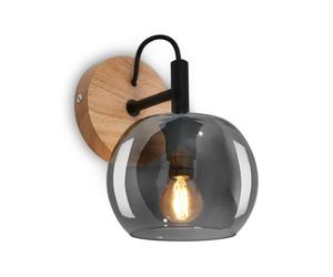 BRILONER - Reading lamp, Interior Light, Smoked Glass, E14, Lamp, Interior Light, Living Room lamp, Black