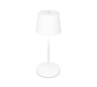 BRILONER - Rechargeable lamp with USB c, Desk lamp with Touch, dimmable, Warm White Light Colour, IP44, 26x10.5cm, Bedside Lamps, Table lamp, Battery lamp, Table Lamps for Living Room, White