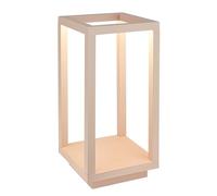 BRILONER - Rechargeable LED Lantern IP44 with Touch, dimmable, CCT, Replaceable Battery, Outdoor Lanterns, Battery lamp, Camp Light, Cordless Light for Garden, 10x10x22 cm, Beige
