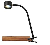 Briloner LED clip-on light Tari, black, CCT, touch dimmer, USB