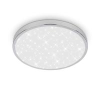 BRILONER - Rechargeable LED Table lamp IP44 with Light Edge, Touch, Replaceable Battery, LED Light, Battery Table lamp, Bedside, no Cord, 19.5x30.5 cm, Chrome