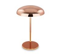 BRILONER - Rechargeable LED Table lamp IP44 with Light Edge, Touch, Replaceable Battery, LED Light, Battery Table lamp, Bedside, no Cord, 19.5x30.5 cm, Copper-Coloured