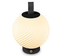 BRILONER - Rechargeable LED Table Lamp IP44 with Touch Control, Dimmable, Warm White Light, USB-C Charging, Night Light, Bedside Lamps, Battery Lamp, 18 x 25 cm, Black
