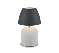 BRILONER - Rechargeable LED Table lamp IP44 with Touch, dimmable, Ceramic Base, Battery lamp, Bedside, no Cord, Outdoor use, 13,5x22 cm, Grey-Anthracite