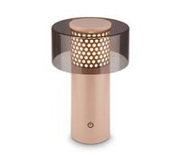 BRILONER - Rechargeable LED Table Lamp IP44 with Touch, Dimmable, Warm White Light, LED, Battery 13X20.5 cm, Anthracite-Beige