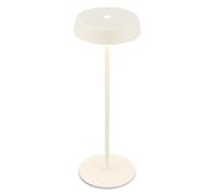 BRILONER - Rechargeable LED Table Lamp IP44 with Touch, Dimmable, Warm White Light, LED, Battery Table Lamp, Bedside, 13X36.5 cm, Off White