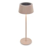 BRILONER - Rechargeable LED Table Lamp, Solar Panel, Stepless Touch Dimmer, IP44 Splash-Proof, USB-C Charging, CCT, Night Light, Bedside Lamps, Battery Lamp, 12 x 34 cm, Beige