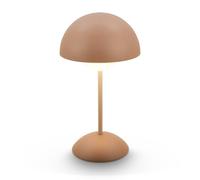 BRILONER - Rechargeable LED Table Lamp with Touch, Dimmable, IP44 Waterproof, Battery Table lamp, Bedside Lamps, Reading Light, Night Ligh, Outdoor, Mushroom Lamp, 16 x 29 cm, Coffee Beige