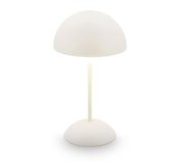 BRILONER - Rechargeable LED Table Lamp with Touch, Dimmable, IP44 Waterproof, 4000mAh Battery Table lamp, Bedside Lamps, Reading Light, Night Ligh, Outdoor, Mushroom Lamp, 16 x 29 cm, White