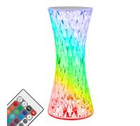 Briloner - Rechargeable LED Table lamp with Touch, Remote Control, USB-C Charging, LED Light, Battery Table lamp, Bedside, no Cord, Outdoor, 7.5 x 19 cm, Crystal Look