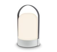 BRILONER - Rechargeable Table Lamp, 3-Level Dimmer, Memory Function, IP44, USB-C Charging Cable, Night Light, Battery Lamp, LED Light, 14.5 x 13.5 x 24 cm, Light Grey Anthracite