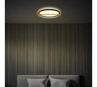 Briloner Remsa LED ceiling light, Ø 30 cm, plastic, black