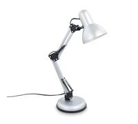 BRILONER - Retro LED Desk Lamp with Cable Switch, Swivelling, E14 Socket, Max. 25 Watt, Table Lamp, Bedside Lamp, Table Lamp, Decoration, Office Lamp, Reading Lamp, 53 x 15.5 cm, Silver