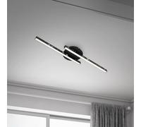 Briloner Rey ceiling lamp, sparkle effect, 2-bulb, black